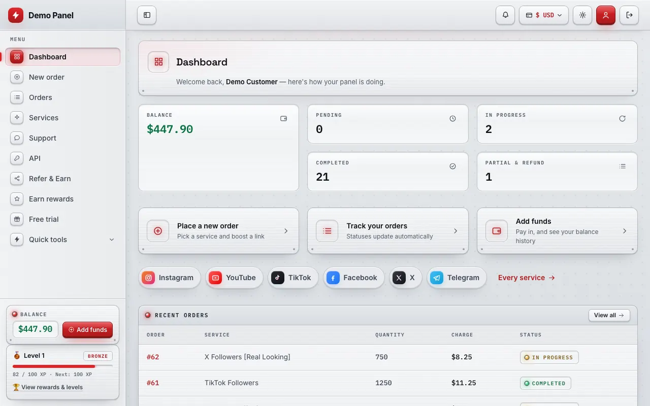GetMy Rako theme: the storefront dashboard